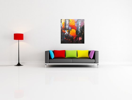 Black, red, orange