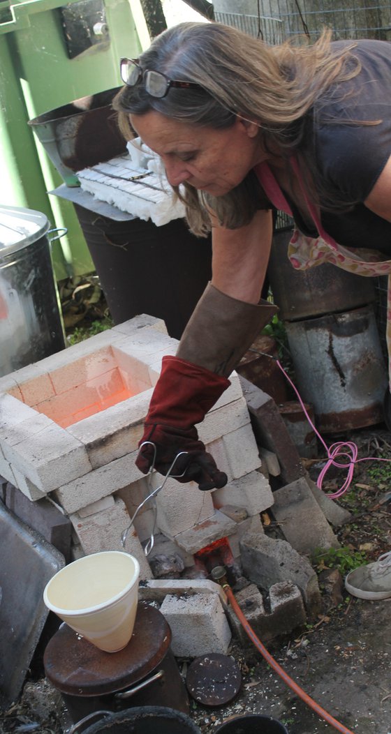 Raku Bowl V-Shaped.