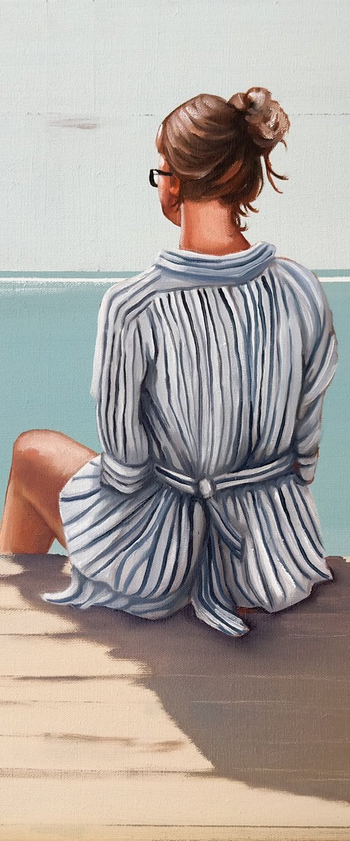The girl on the pier by Daria Gerasimova