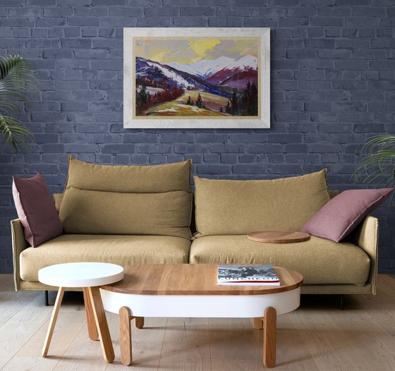 Sunset in the mountains