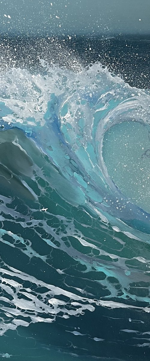 Sea wave oil painting by Myroslava Denysyuk