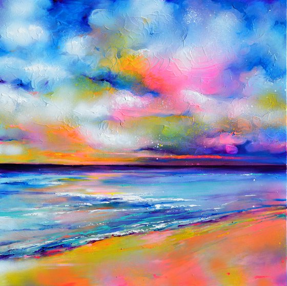 New Horizon 175 - Colourful Sunset Seascape Blue Sky Sunrise