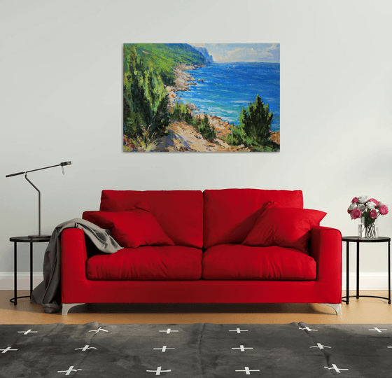 Summer sun over the sea