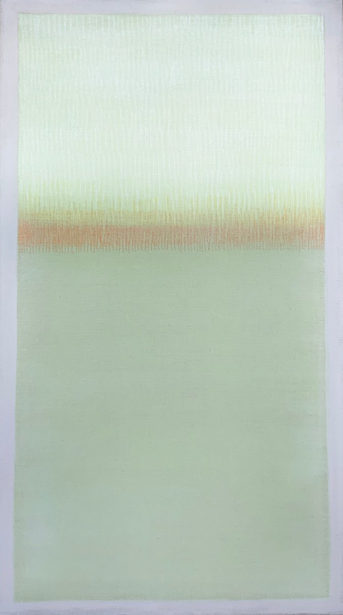 Abstract Acrylic Painting By Malgorzata Krakowiak, 18 X 31", Sublimat N*140, Original Artwork