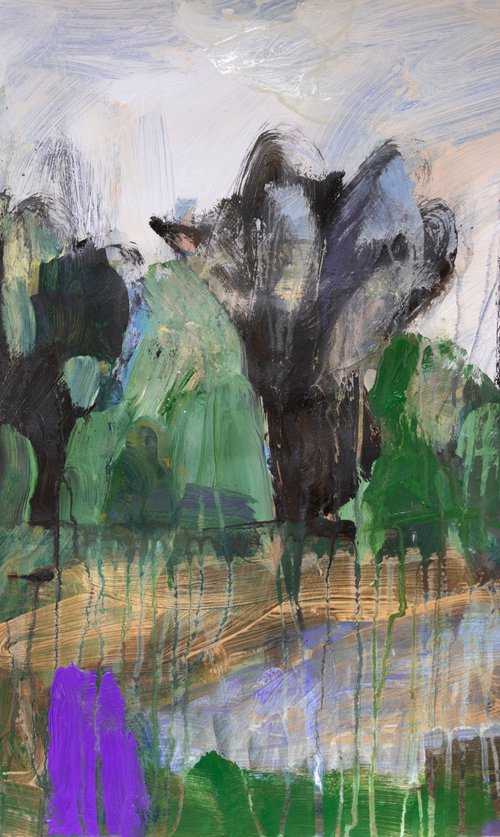 Pond 15, Purple Rain by Elizabeth Anne Fox