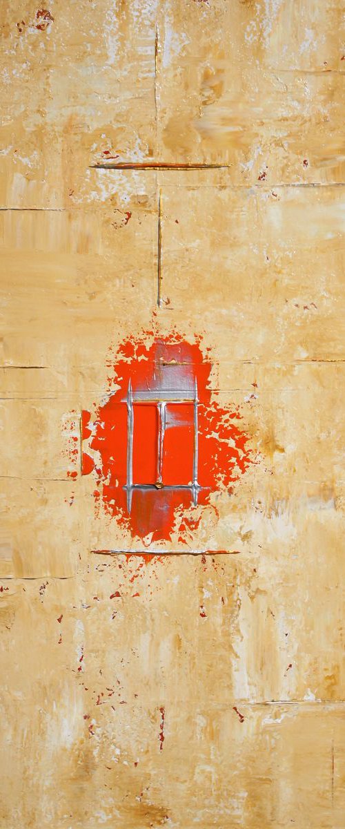 Abstract Orange Silver Pattern 4 by Robert Lynn