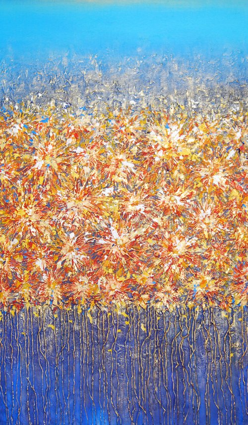 COLOURFUL WILDFLOWERS by VANADA ABSTRACT ART