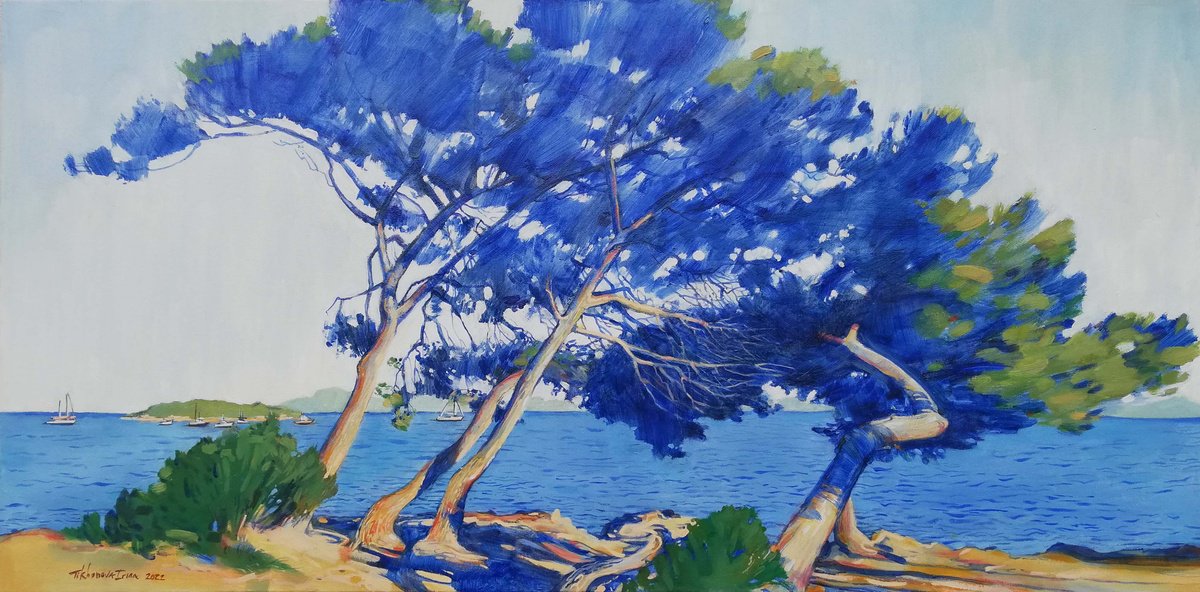 Blue trees by Irina Tikhonova
