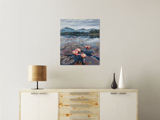 "Lake with lilies"