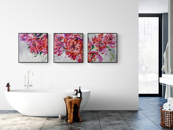 Floral triptych