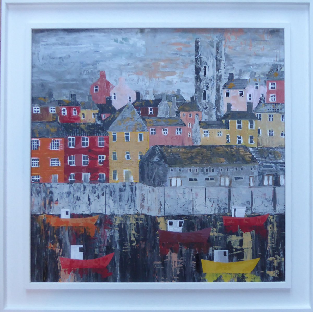Painting , Brixham By Elaine Allender, 24 X 24, Artwork For Sale On Artfinder