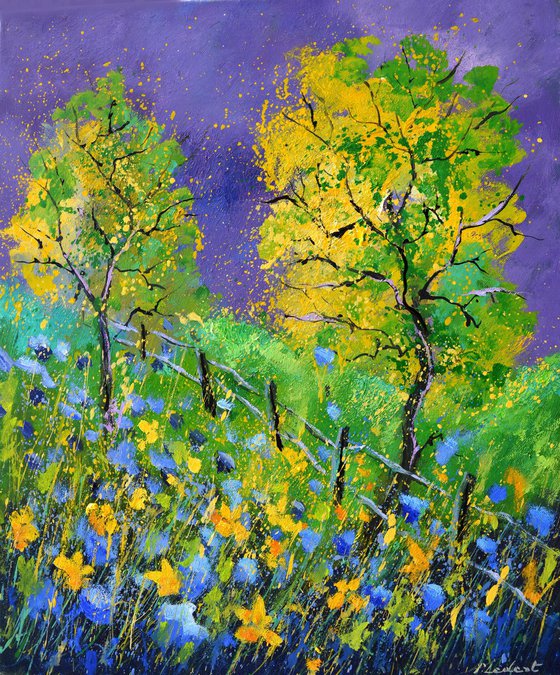 Two trees in summer