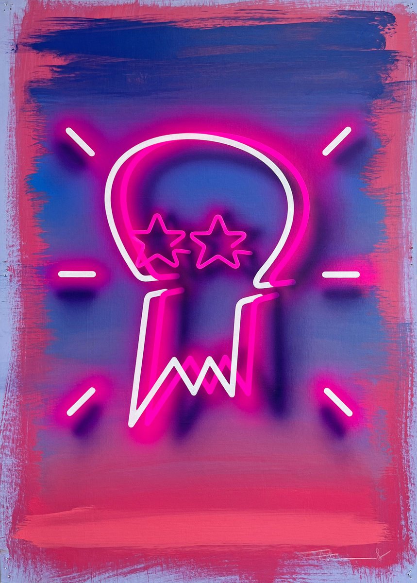 Abstract Acrylic Painting By Mike Edwards, 20 X 28", Twilight Zone 4, Original Artwork