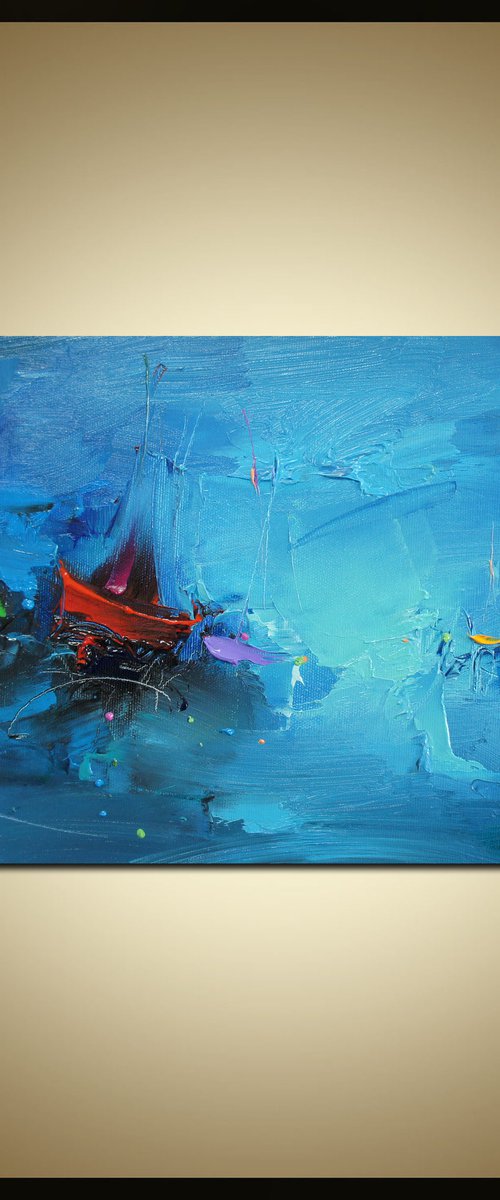 Seascape, Abstract Oil Painting on Canvas by Stanislav Lazarov