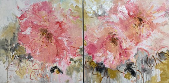 The scent of roses. Diptych.