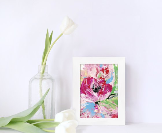 Blooming Magic 203 - Framed Floral Painting by Kathy Morton Stanion