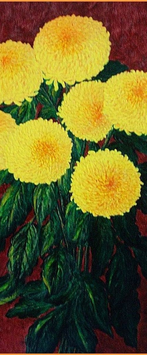 Yellow chrysanthemums .. by Emília Urbaníková