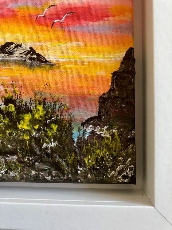 Lulworth Cove in a block frame