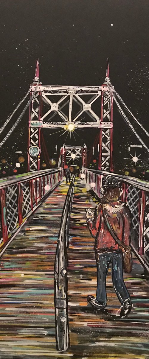 Walking Home - (Gaol Ferry Bridge - Bristol) by John Curtis