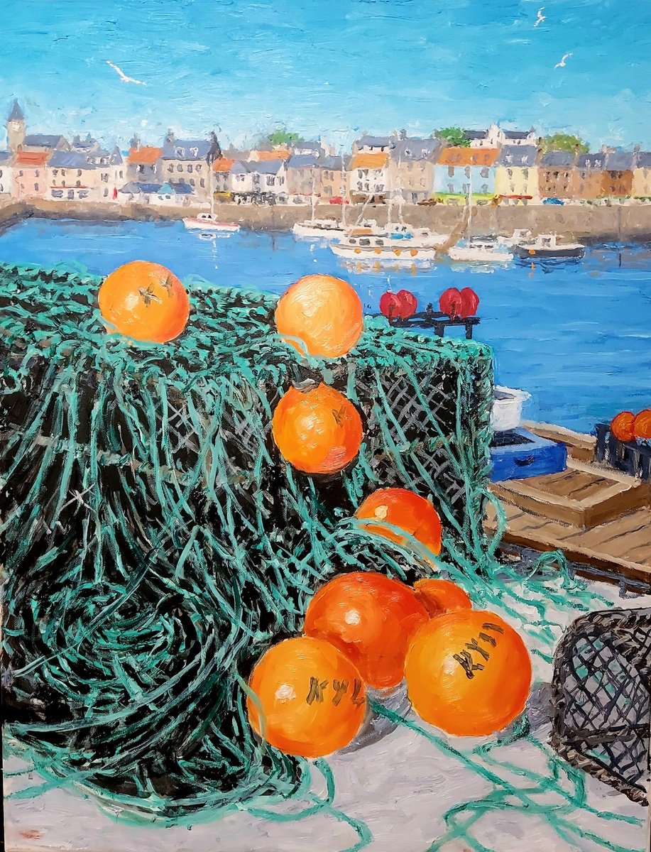 Oil Painting , Ropes And Floats By Colin Ross Jack, 20 X 26, Artwork For Sale On Artfinder