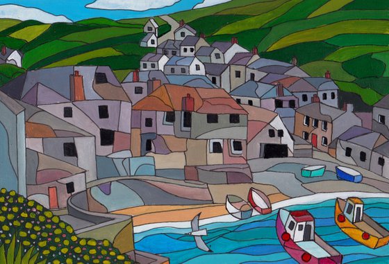 "High tide, Port Isaac"