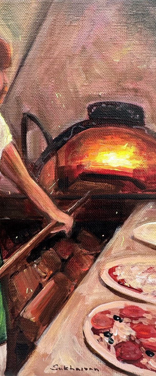 Baking Pizza by Victoria Sukhasyan