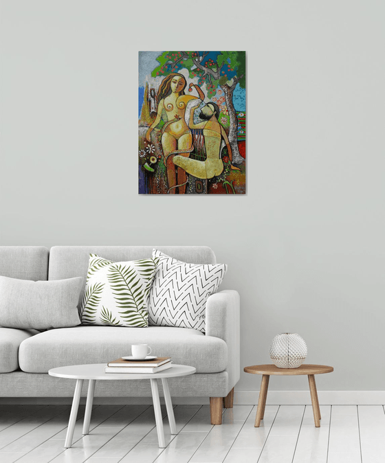 The forbidden fruit(80x60cm, oil/canvas, ready to hang)