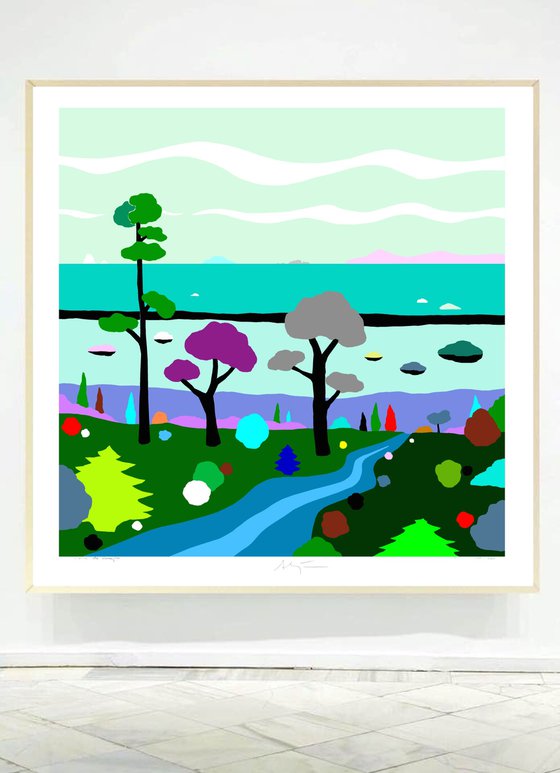 The marsh (La marisma) (pop art, seascape)