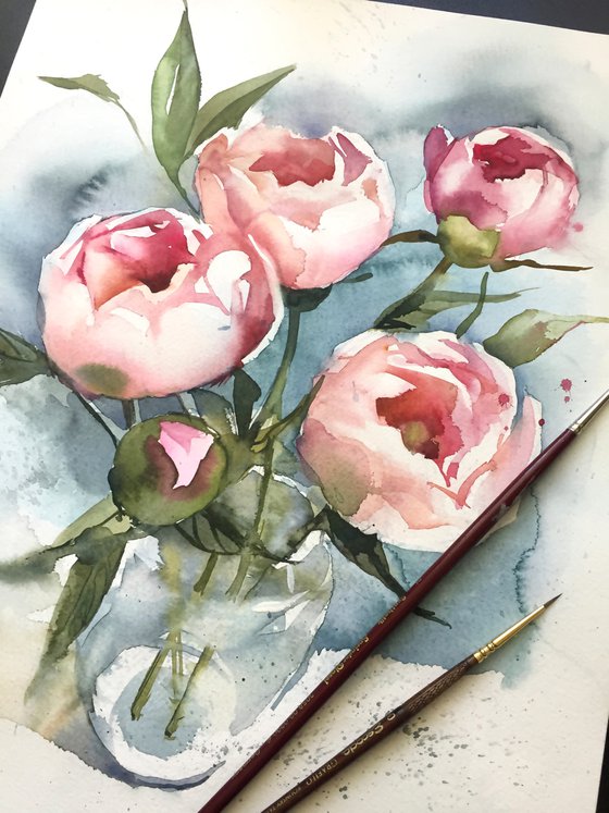 Pink peonies