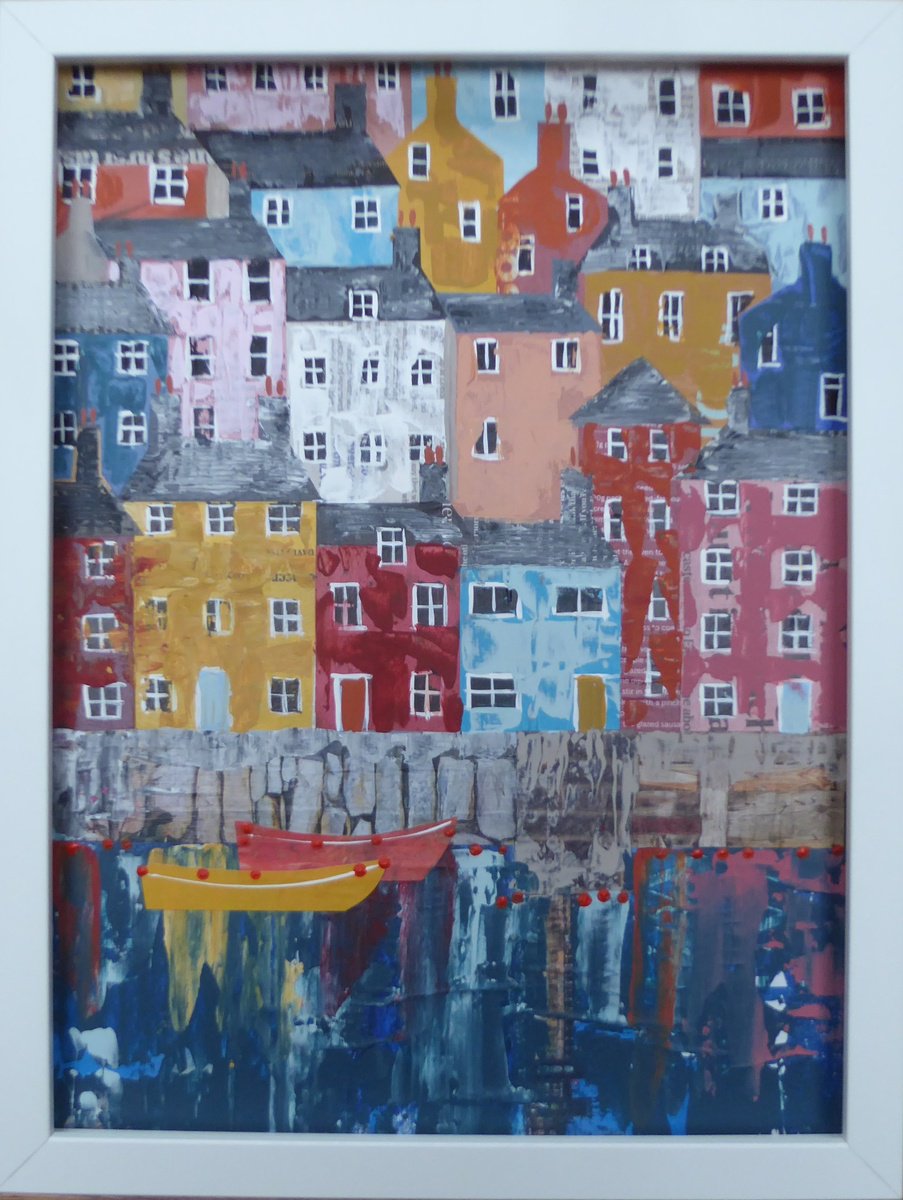 Naive Painting , Dartmouth Colours By Elaine Allender, 13 X 17, Artwork For Sale On Artfinder