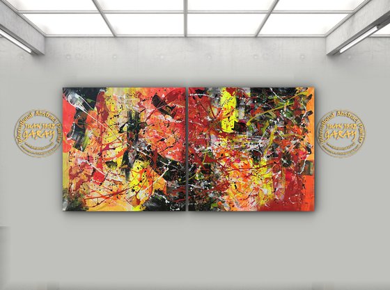 Diptych-Fire in the Dark
