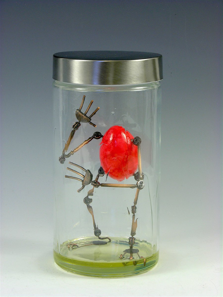 Expressive Portrait Sculpture By Tomoaki Orikasa, 4 X 9", I