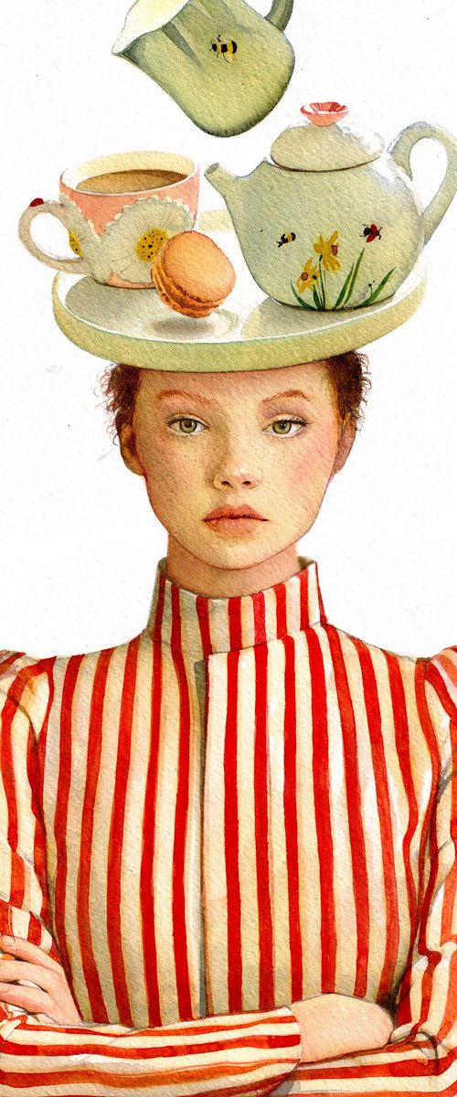 Girl with English tea by REME Jr.