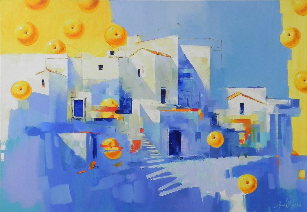 Surrealistic Oil Painting , - Illusion Of The Urban Labyrinth - ? By Mykhailo Novikov, 39 X 28, Artwork For Sale On Artfinder