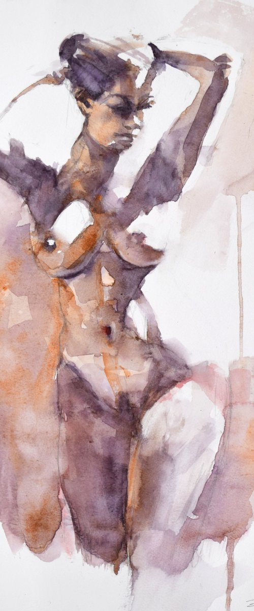 Sunny nude by Goran Žigolić Watercolors