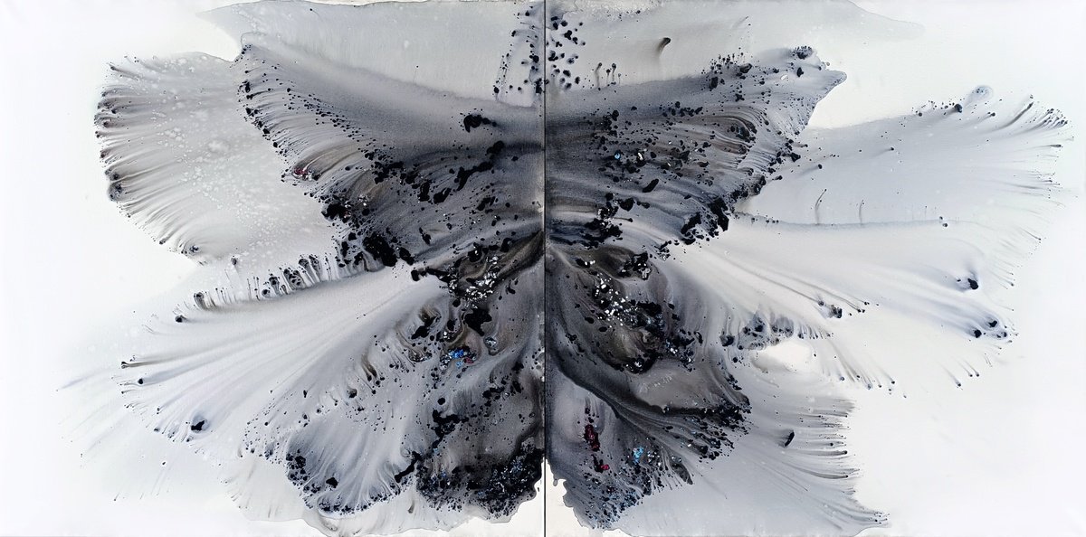 Abstract Acrylic Painting By Muriel Napoli, 79 X 39", Nature 305, Original Artwork