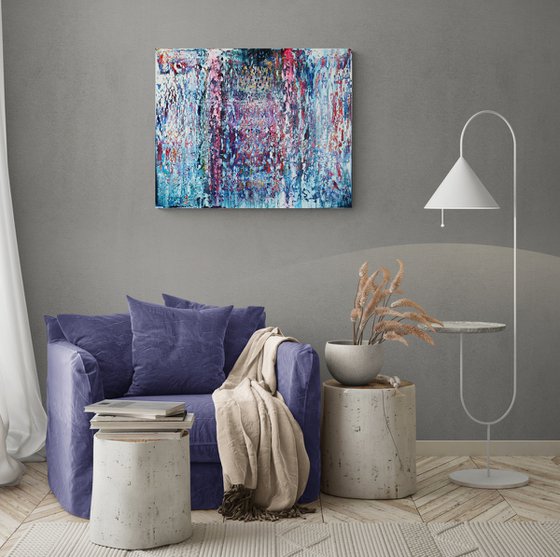 Abstract Painting Original Canvas Art Blue painting