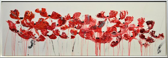 Wilder Mohn  acrylic abstract painting cherry blossoms nature painting framed canvas wall art