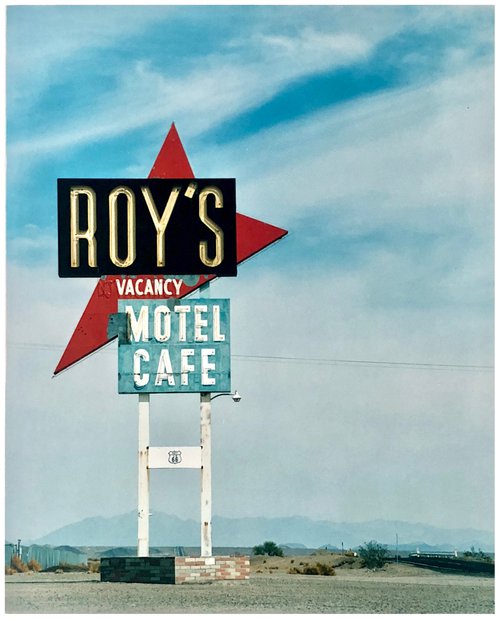 Roy's Motel Sign, Amboy Road, California by Richard Heeps