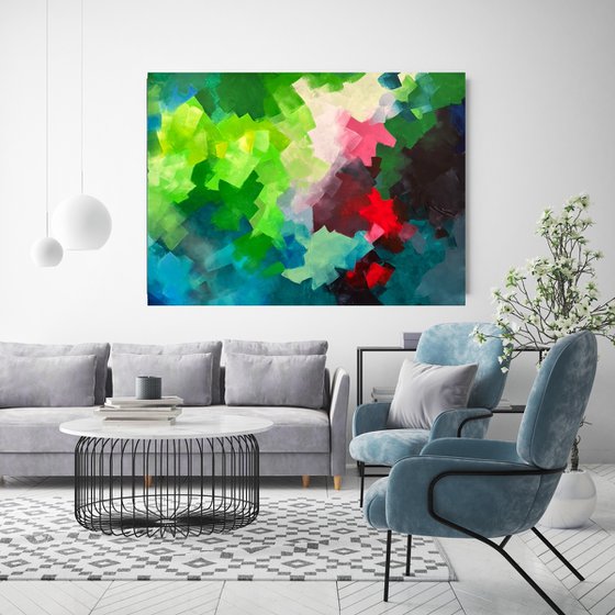 Large painting "Colors vibration of spring".
