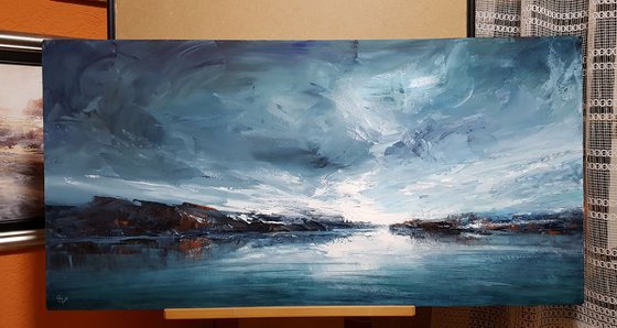 " Northern Silence " SPECIAL PRICE!!! Large Painting W120xH60cm