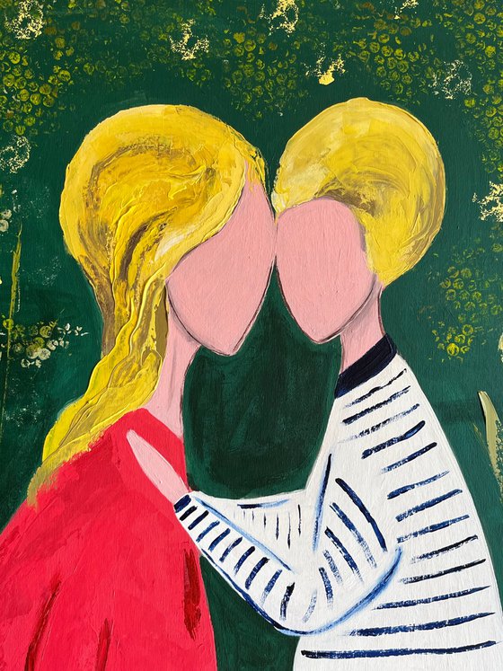 Mother Son Original Painting