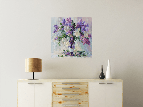 Lilac in an antique vase