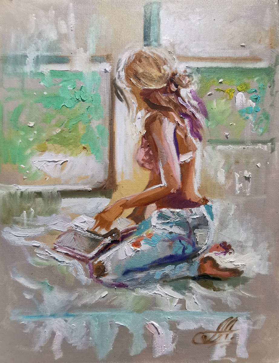 Femininity At The Window By Annet Loginova, 12 X 16, Artwork For Sale On Artfinder