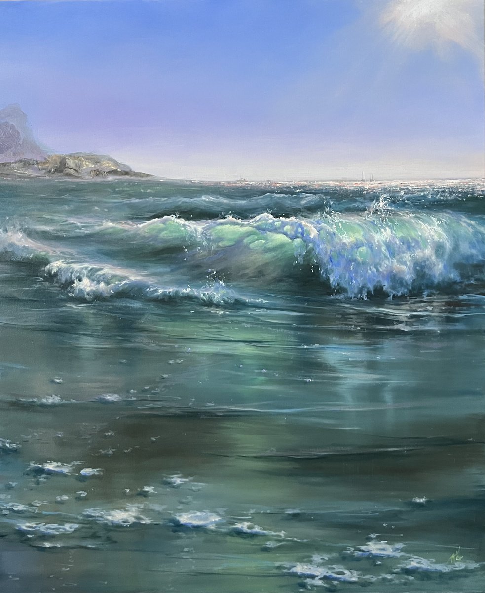 Photorealistic Landscape Oil Painting By Alesia Yeremeyeva, 20 X 24, Glorious Day, Original Artwork