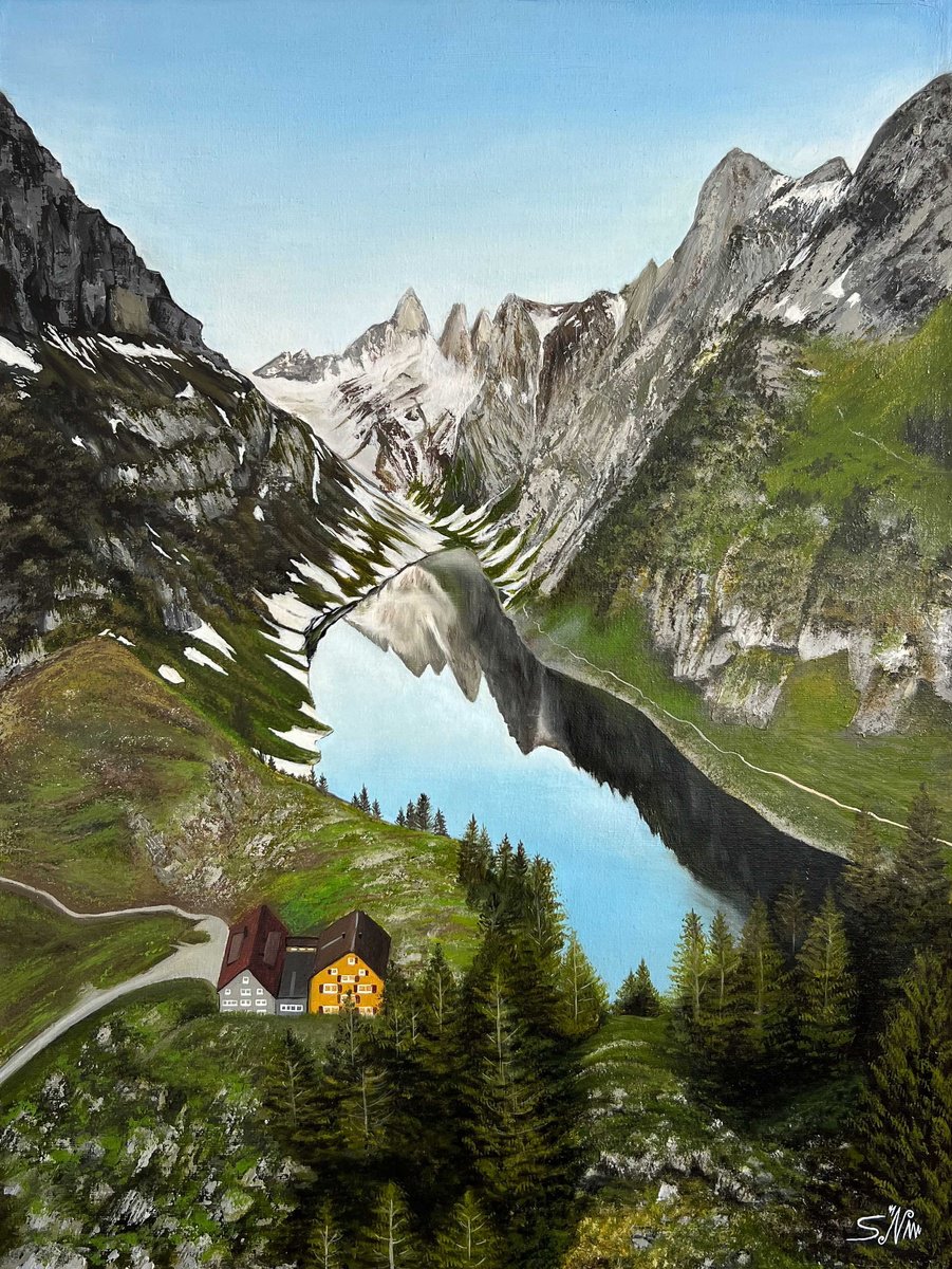 Swiss Alps By Simona Nedeva, 18 X 24, Artwork For Sale On Artfinder