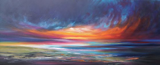 Light in the Darkness 3- seascape, emotional, panoramic