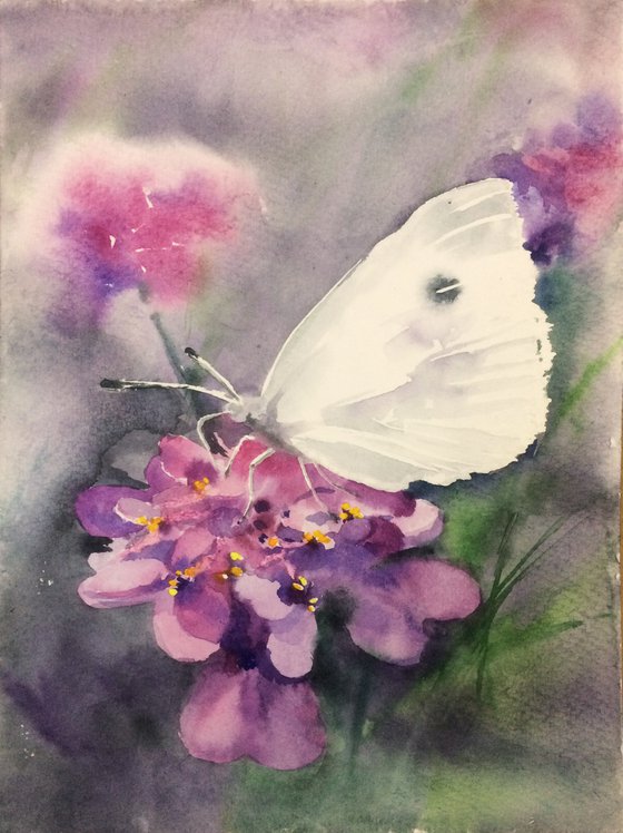 White butterfly 21Х29cm