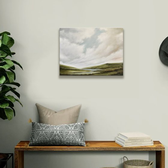 The Wind Rises - Original Landscape Oil Painting on Stretched Canvas