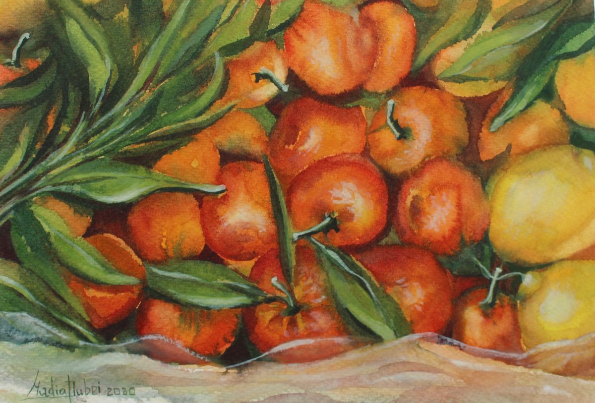 Tangerines by Nadiia Dubei